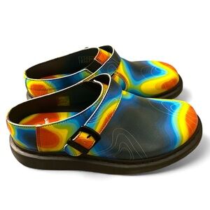New Dr. Martens Unisex Leather Unique Rainbow Color Mule Clog (Limited Edition)